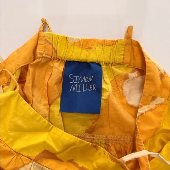 Simon Miller Yellow & Orange Abstract High Low Maxi Dress - Picture 7 of 10